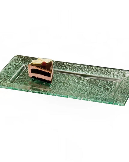 Khay Chữ Nhật American Metalcraft BG2113 53.3 x 33 cm, Thủy Tinh Bong Bóng, Xanh Lá