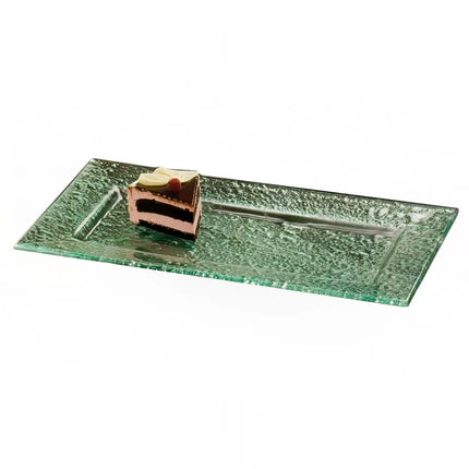 Khay Chữ Nhật American Metalcraft BG2113 53.3 x 33 cm, Thủy Tinh Bong Bóng, Xanh Lá