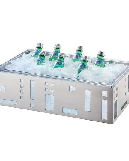 Khay Đá Chữ Nhật Cal-Mil 1603-12-55 53.3 cm x 31.8 cm x 16.5 cm, Trắng, Inox