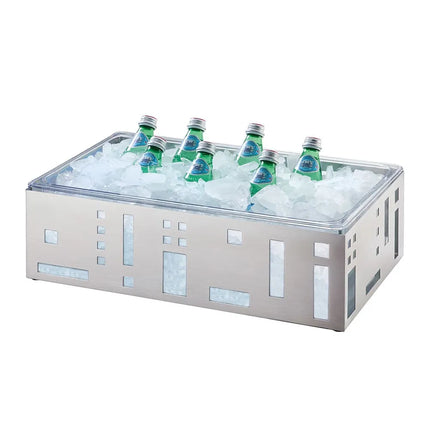 Khay Đá Chữ Nhật Cal-Mil 1603-12-55 53.3 cm x 31.8 cm x 16.5 cm, Trắng, Inox
