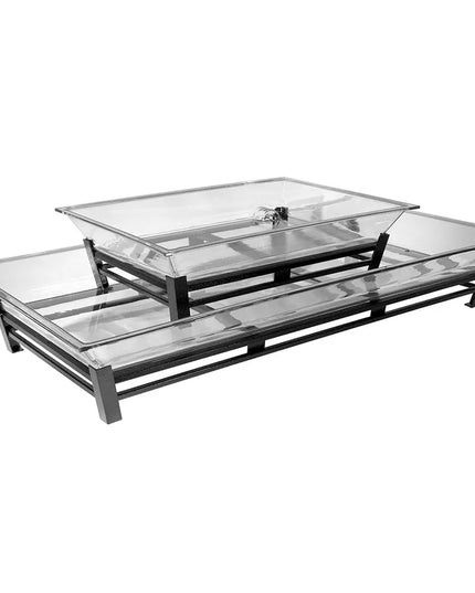Khay Đá Kim Loại 2 Tầng Cal-Mil IP402-39 121.9 cm, Đặt Bàn, Bạc