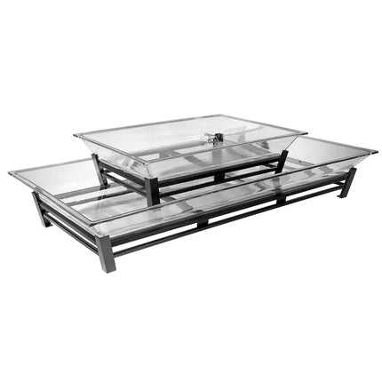 Khay Đá Kim Loại 2 Tầng Cal-Mil IP402-39 121.9 cm, Đặt Bàn, Bạc