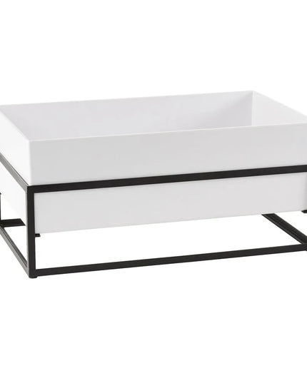 Khay Đựng Đá Cal-Mil 22020-12-13 Kèm Khay Melamine Trắng - 51.4 cm x 31.1 cm x 23.5 cm, Khung Sắt
