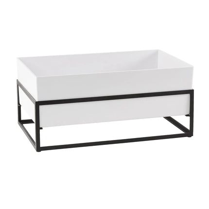 Khay Đựng Đá Cal-Mil 22020-12-13 Kèm Khay Melamine Trắng - 51.4 cm x 31.1 cm x 23.5 cm, Khung Sắt