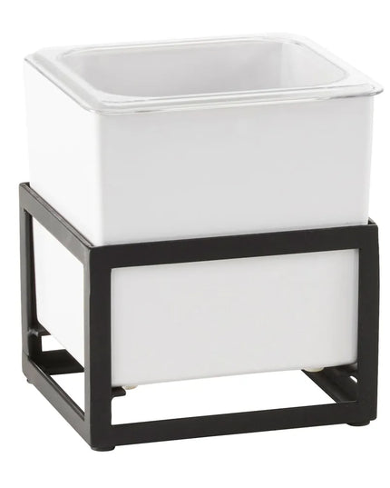 Khay Đựng Đá Cal-Mil 22020-6-13 Kèm Khay Melamine Trắng - 16.5 cm x 17.8 cm x 20.3 cm, Khung Sắt