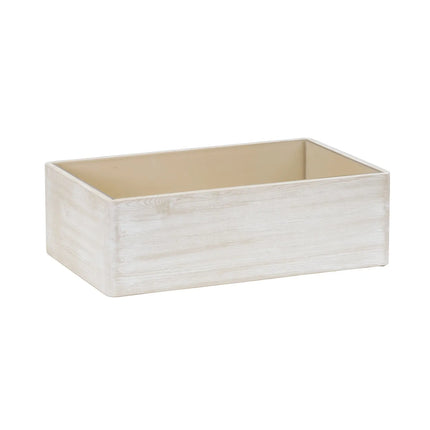 Khay Đựng Đá Chữ Nhật Cal-Mil 22421-12-113 - 50.8 cm x 30.5 cm x 16.5 cm, Gỗ Thông, Sơn Trắng