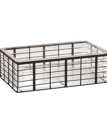 Khay Đựng Đá Chữ Nhật Cal-Mil 22607-12-13 - 50.8 cm x 30.5 cm x 16.5 cm, Lưới Kim Loại, Đen