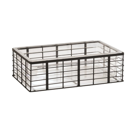 Khay Đựng Đá Chữ Nhật Cal-Mil 22607-12-13 - 50.8 cm x 30.5 cm x 16.5 cm, Lưới Kim Loại, Đen
