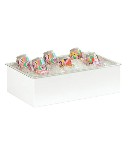 Khay Đựng Đá Chữ Nhật Cal-Mil 23712-12-15 - 30.5 cm x 50.8 cm x 15.2 cm, Kim Loại, Trắng