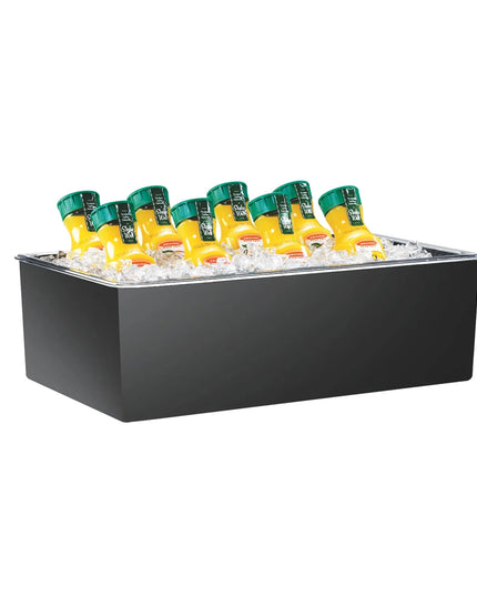 Khay Đựng Đá Chữ Nhật Cal-Mil 475-12-13 - 50.8 cm x 30.5 cm x 17.8 cm, Melamine, Đen