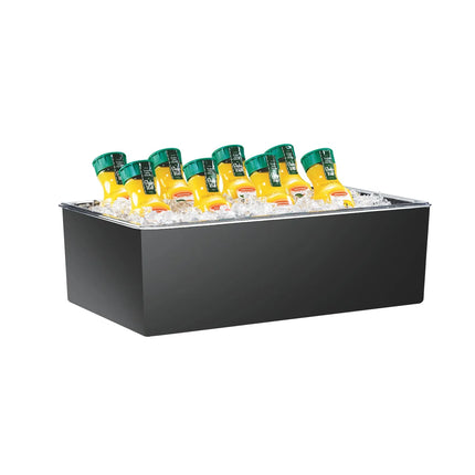 Khay Đựng Đá Chữ Nhật Cal-Mil 475-12-13 - 50.8 cm x 30.5 cm x 17.8 cm, Melamine, Đen