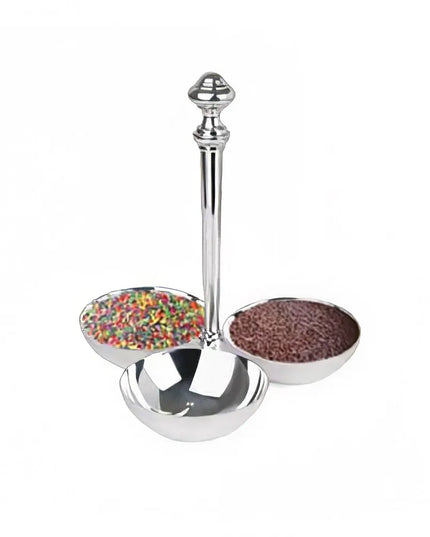 Khay Đựng Gia Vị 3 Ngăn Eastern Tabletop 7630 - Dung Tích 444 ml, Inox