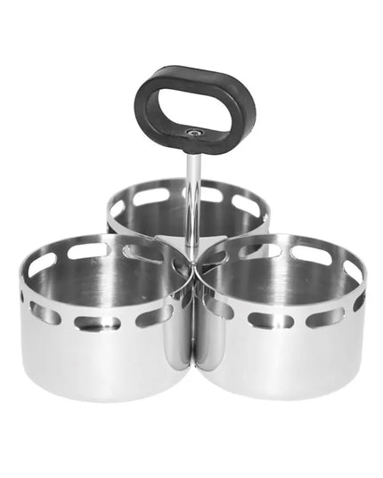 Khay Đựng Gia Vị 3 Ngăn Tròn Service Ideas SB-72 - Inox