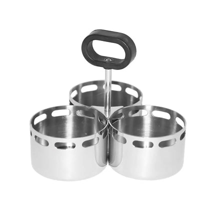 Khay Đựng Gia Vị 3 Ngăn Tròn Service Ideas SB-72 - Inox