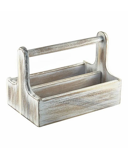 Khay Đựng Gia Vị Chữ Nhật 2 Ngăn Steelite GWDWTCW Gỗ Trắng