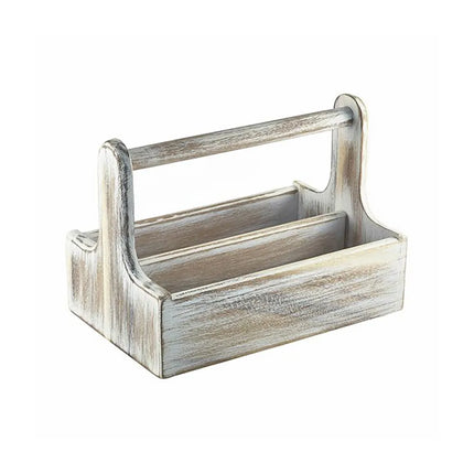 Khay Đựng Gia Vị Chữ Nhật 2 Ngăn Steelite GWDWTCW Gỗ Trắng