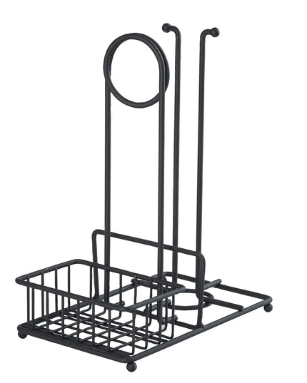 Khay Đựng Gia Vị Chữ Nhật 2 Ngăn Tablecraft 10263 - Thép, Đen