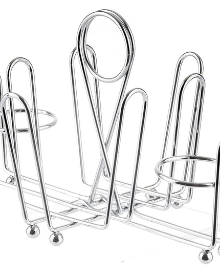 Khay Đựng Gia Vị Chữ Nhật 4 Ngăn Tablecraft 591C Dây Thép Mạ Chrome