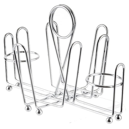 Khay Đựng Gia Vị Chữ Nhật 4 Ngăn Tablecraft 591C Dây Thép Mạ Chrome