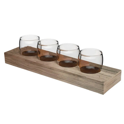 Khay Đựng Ly Dùng Một Lần Tossware TA7FT9964CP POP 4 Ngăn 50.8 cm x 29.2 cm - Dành Cho Ly Pint Mini 207 ml, Bìa Cứng, Vân Gỗ