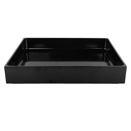 Khay Đựng Thực Phẩm Chữ Nhật Elite Global Solutions M21012-B Melamine Đen 30.5 x 25.4 x 5.1 cm