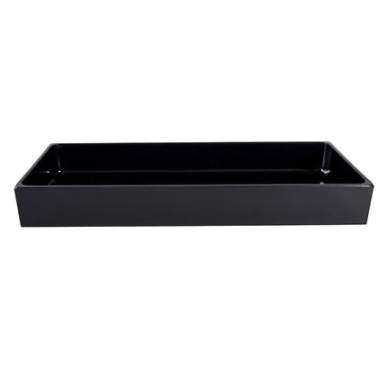 Khay Đựng Thực Phẩm Chữ Nhật Elite Global Solutions M6152-B Melamine Đen 38.1 x 15.2 x 2.5 cm