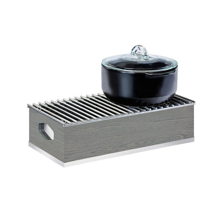Khay Hâm Nóng Thay Thế Chữ Nhật Cal-Mil 3813-83 49.5 x 25.4 x 14 cm, Màu Xám