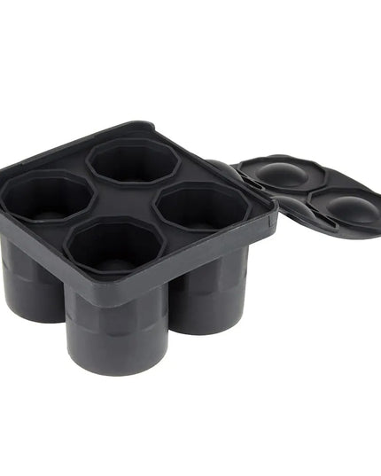Khay Làm Đá Ly Shot Tablecraft BSST 4 Ngăn - Silicone, Màu Đen
