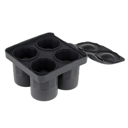Khay Làm Đá Ly Shot Tablecraft BSST 4 Ngăn - Silicone, Màu Đen
