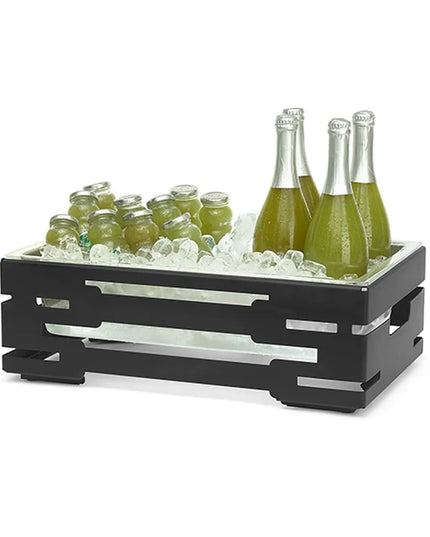 Khay Làm Lạnh Chữ Nhật Rosseto SM244 54.9 cm x 34.5 cm x 17.8 cm, Đen