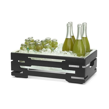 Khay Làm Lạnh Chữ Nhật Rosseto SM244 54.9 cm x 34.5 cm x 17.8 cm, Đen
