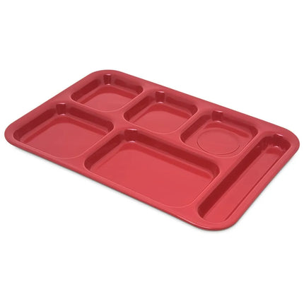Khay Melamine Chữ Nhật Chia 6 Ngăn Carlisle 4398805 36.8 cm x 25.4 cm Màu Đỏ