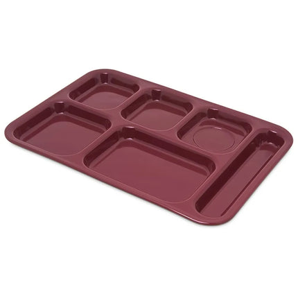 Khay Melamine Chữ Nhật Chia 6 Ngăn Carlisle 4398885 36.8 cm x 25.4 cm Màu Đỏ Đậm