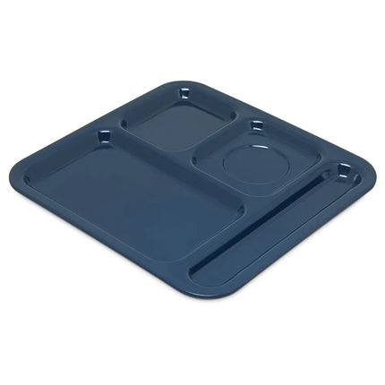 Khay Melamine Hình Chữ Nhật Carlisle 4398450 4 Ngăn 25.7 x 24.8 cm Màu Xanh Đậm