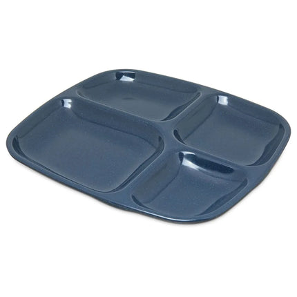 Khay Melamine Hình Chữ Nhật Carlisle 4398635 4 Ngăn, 26.2 x 24.4 cm, Xanh Cafe