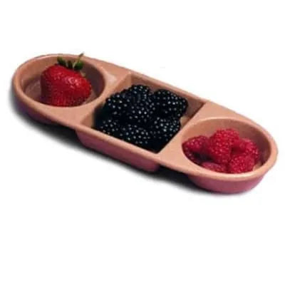 Khay Nhôm Đựng Nước Sốt/Gia Vị Bon Chef 9052S 3 Ngăn, 9.5 x 23.5 cm, Trắng