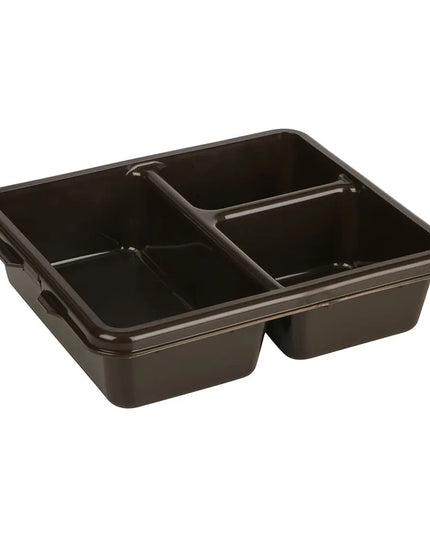Khay Nhựa Chia 3 Ngăn Cambro 9113CP167 22.5 cm x 27.1 cm Màu Nâu