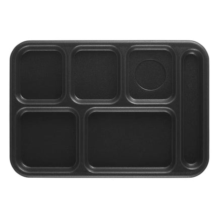 Khay Nhựa Chữ Nhật Cambro 10146CW110 6 Ngăn 25.4 x 36.8 cm Đen