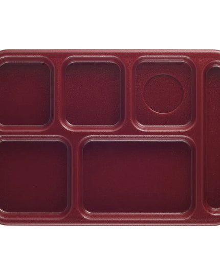 Khay Nhựa Chữ Nhật Cambro 10146CW416 6 Ngăn 25.4 x 36.8 cm Đỏ Cranberry