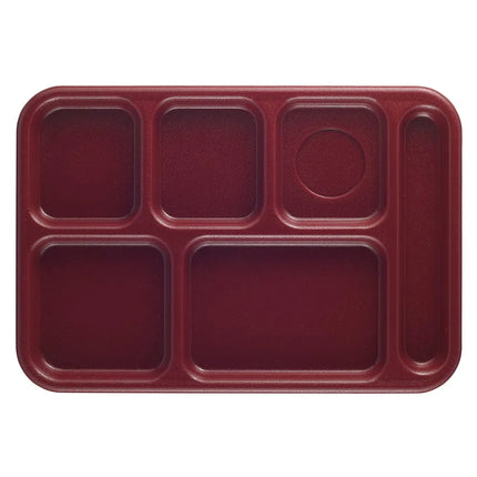Khay Nhựa Chữ Nhật Cambro 10146CW416 6 Ngăn 25.4 x 36.8 cm Đỏ Cranberry
