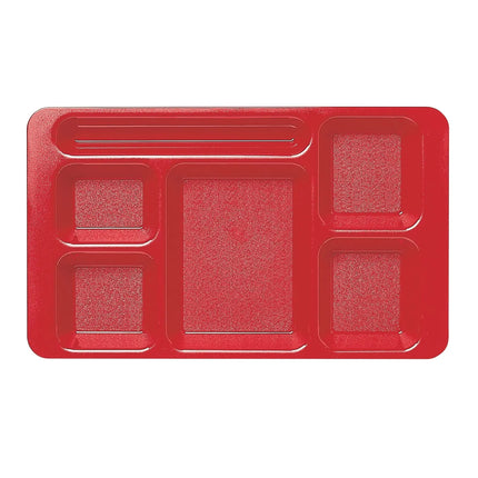 Khay Nhựa Chữ Nhật Cambro 1596CW404 6 Ngăn 22.9 x 38.1 cm Đỏ
