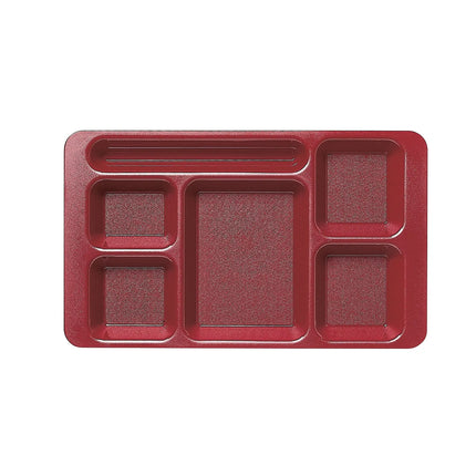 Khay Nhựa Chữ Nhật Cambro 1596CW416 6 Ngăn 22.9 x 38.1 cm Đỏ Cranberry