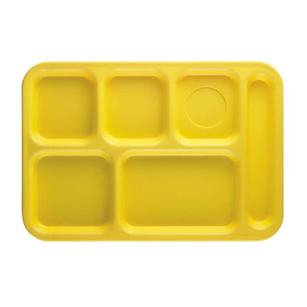 Khay Nhựa Chữ Nhật Cambro PS1014145 6 Ngăn 25.4 x 36.8 cm Màu Vàng