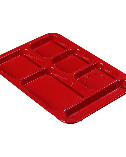 Khay Nhựa Chữ Nhật Carlisle 614R05 6 Ngăn 36.5 x 25.4 cm Đỏ