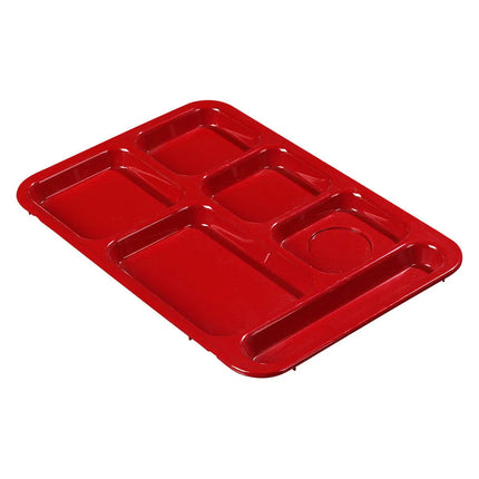 Khay Nhựa Chữ Nhật Carlisle 614R05 6 Ngăn 36.5 x 25.4 cm Đỏ