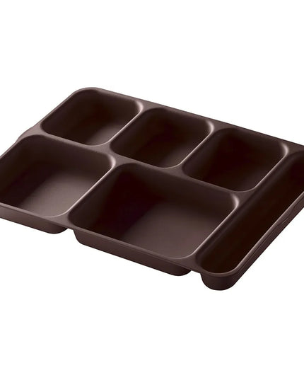 Khay Nhựa Chữ Nhật Chia 6 Ngăn Cambro 10146DCP167 25.2 cm x 35.4 cm Màu Nâu