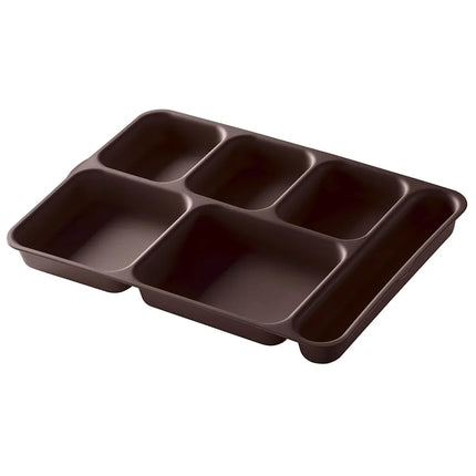 Khay Nhựa Chữ Nhật Chia 6 Ngăn Cambro 10146DCP167 25.2 cm x 35.4 cm Màu Nâu