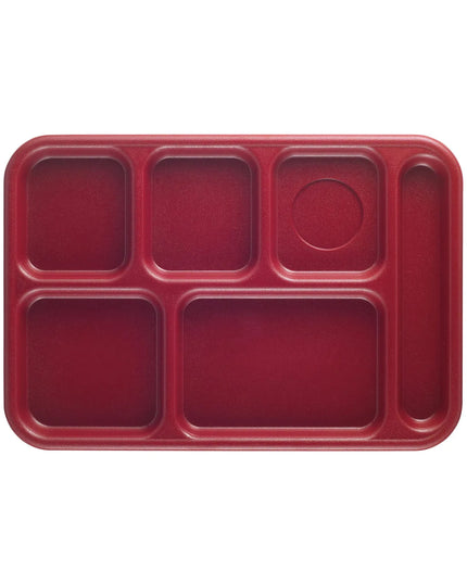 Khay Nhựa Chữ Nhật Chia 6 Ngăn Cambro BCT1014416 25.4 cm x 36.8 cm Màu Đỏ Cranberry