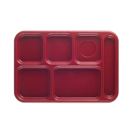 Khay Nhựa Chữ Nhật Chia 6 Ngăn Cambro BCT1014416 25.4 cm x 36.8 cm Màu Đỏ Cranberry