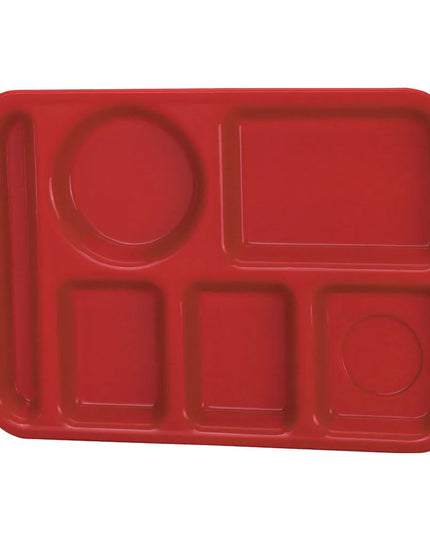 Khay Nhựa Chữ Nhật Chia 6 Ngăn Vollrath 2614-02 34.9 cm x 24.8 cm Màu Đỏ